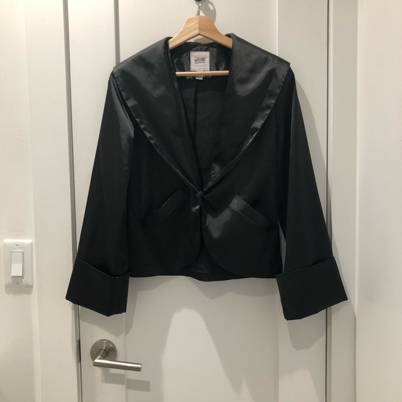 Moschino Black Satin Blazer - Picture 2 of 3